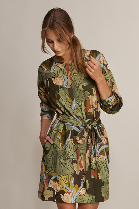 DRESS LS FANCY TOPPART GREEN 2