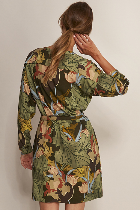 DRESS LS FANCY TOPPART GREEN 3