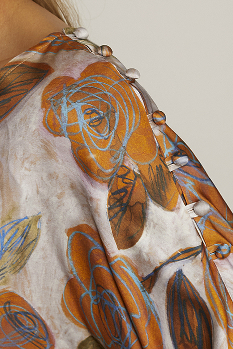 BOATNECK SHIRT 3/4 SL BROWN 6