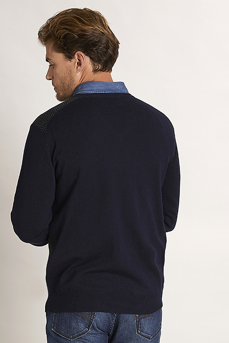 WLCASH JACQ V-NECK CF SWT MULTI 3