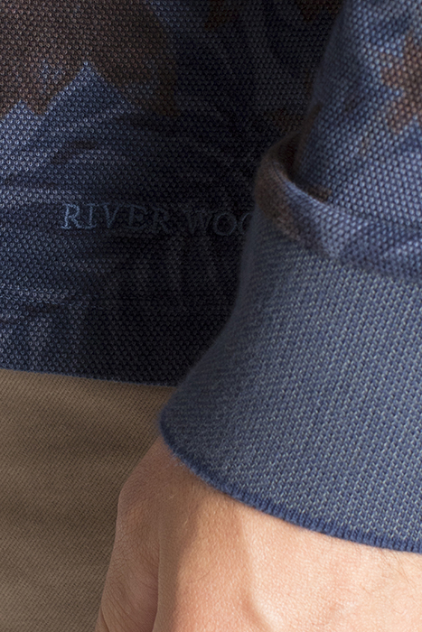 OXF AOP CF OXFORD PIQ LS BLUE 6