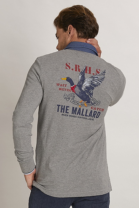 LUX DENIM CLR CF LS PIQ GREY 3