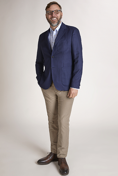 2-BTN ROUND POCKET BLAZER BLUE 4