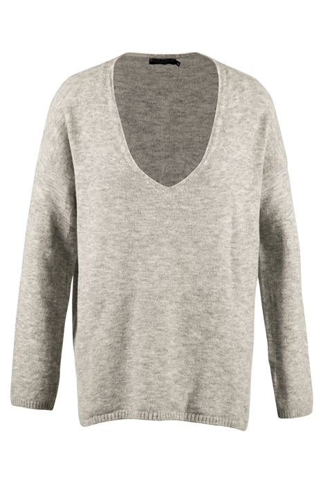 SWT LS V-NECK GREY 1