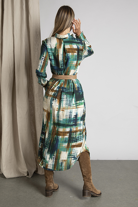 LONG SHIRT DRESS LS MULTI 3