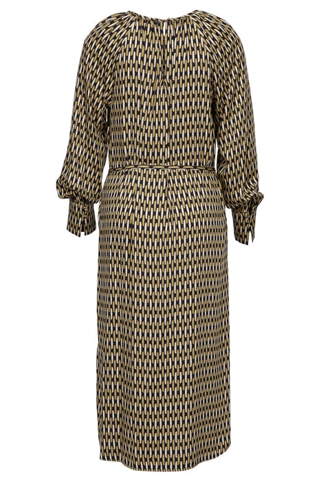 ROUND NECK LS DRESS BROWN 5