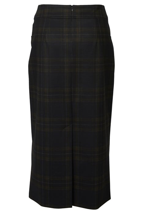 PENCIL SKIRT STUDDED PKT BROWN 4