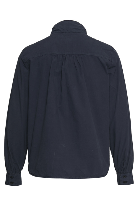 SHIRT LS DETACHABLE SCARF BLUE 5