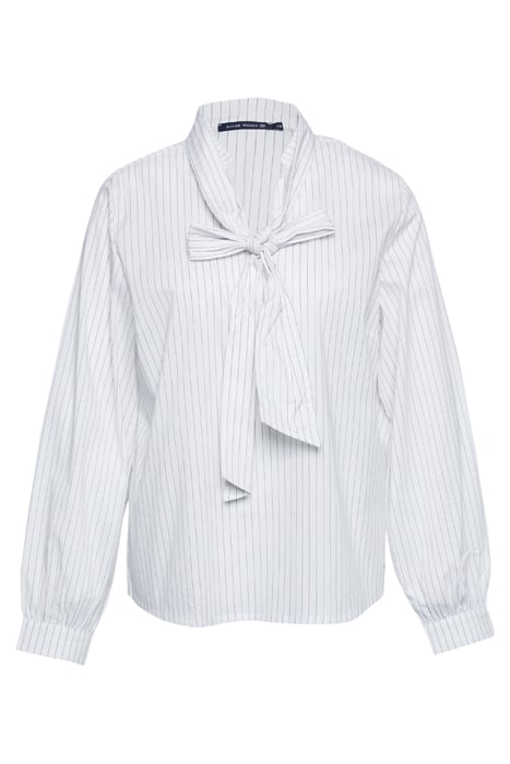 SHIRT LS DETACHABLE SCARF WHITE 1