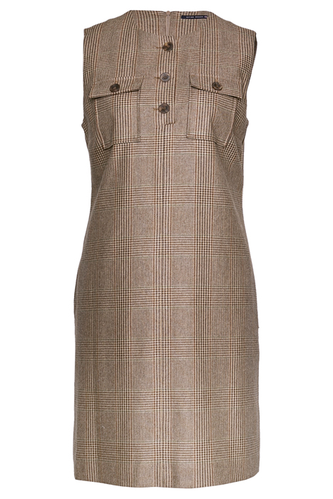 SLVS DRESS CHESTPOCKET BROWN 1