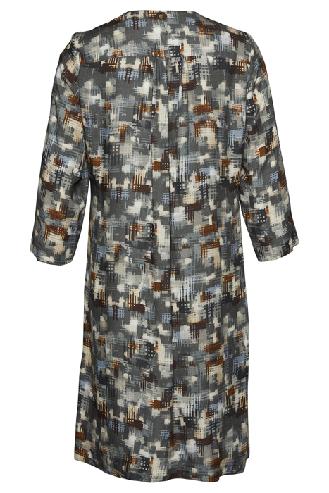 VNECK DRESS - FROWNCED DETAILS GREY 5