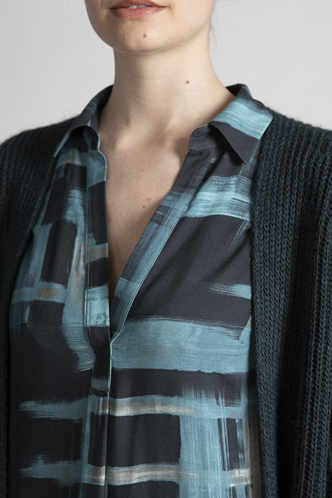 SHIRTDRESS LS FRONTPLEAT BLUE 4