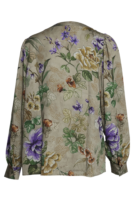 ROUND NECK BALLOON SLV SHIRT MULTI 3