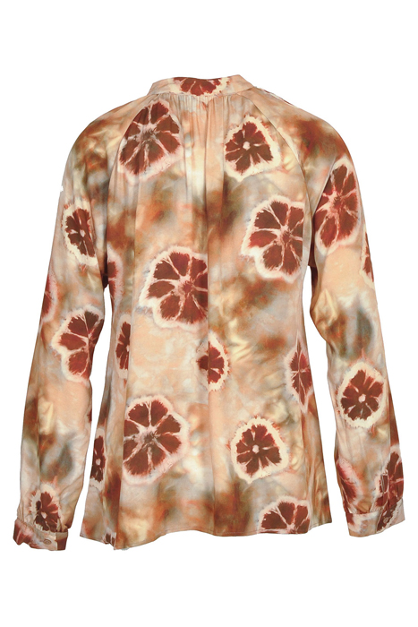 SHIRT LS FROWNCED NECKLINE MULTI 4