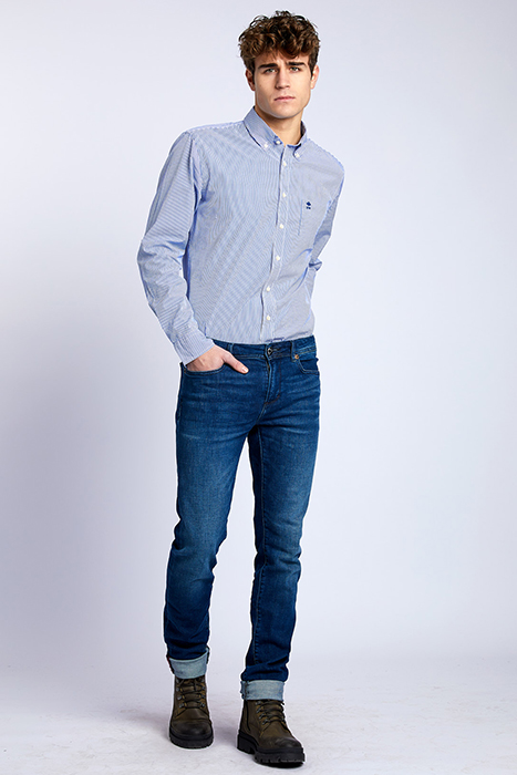 SF LS BTN DWN BROOKLYN SHIRT BLUE 4