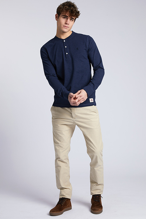 FLAJE HENLEY CF LS T-SHIRT BLUE 4