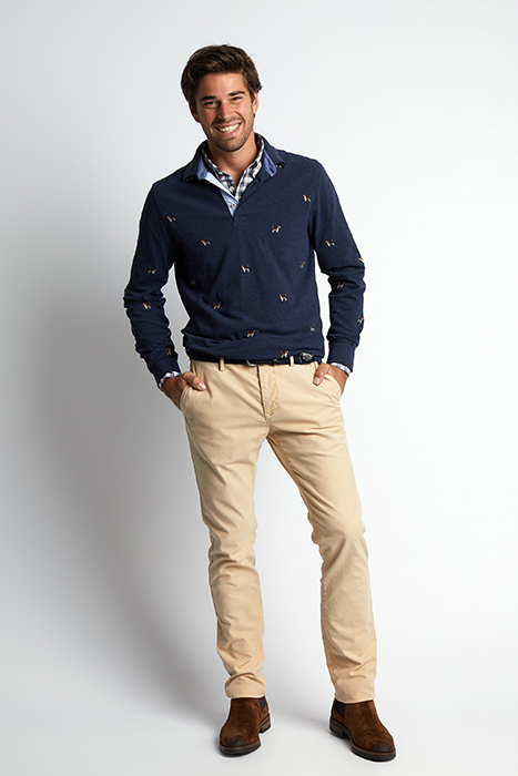 LUX AO-EMBR CF LS PIQ BLUE 2