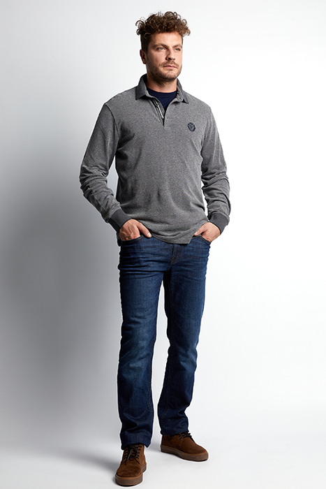 OXF 3-COLOR CF LS PIQUE GREY 2