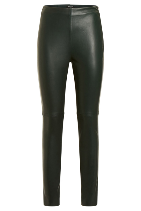 HIGH WAIST COY LEGGI CHENILLE LEATHER PANT GREEN 5
