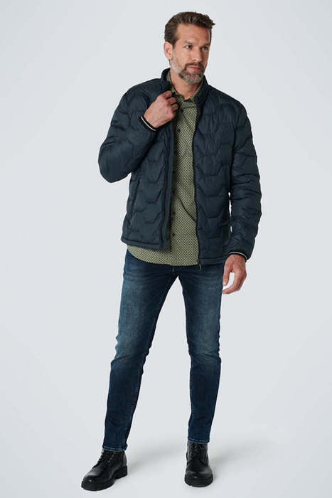 JACKET SHORT FIT PADDED CARBON BLUE 4