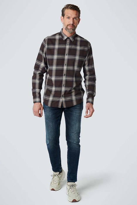 SHIRT CHECK RESPONSIBLE CHOICE COTTON COFFEE 4