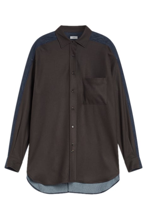 CLOSED WOMEN PATCHWORK SHIRT SHIRTS & BLOUSES BROWN BLACK 6