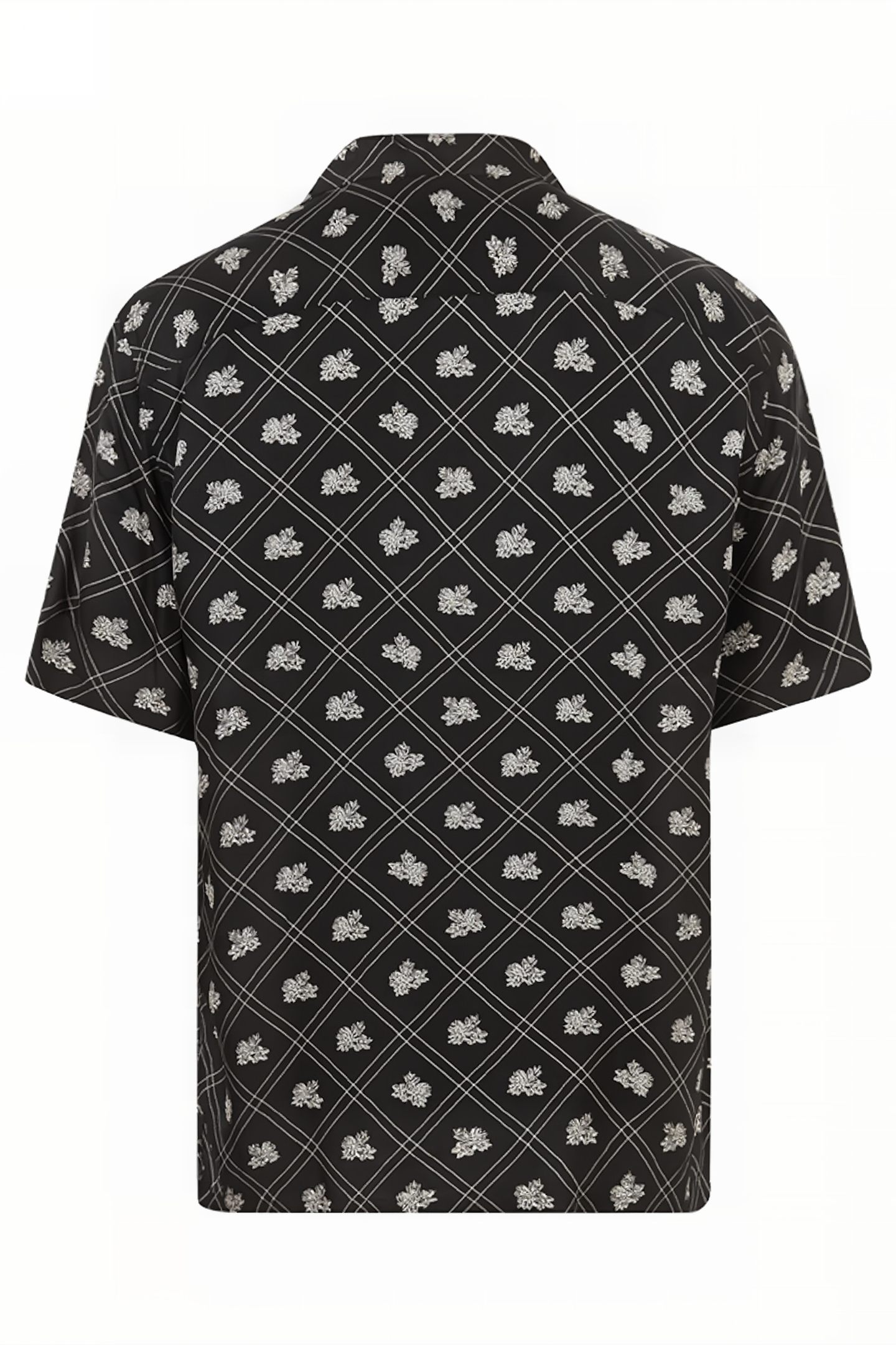 ROSE CHECK SS SHIRT JET BLACK 5