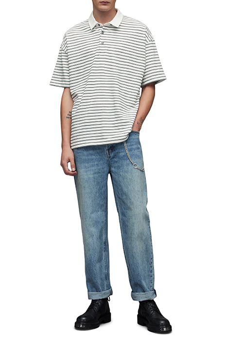 AVE SS POLO CHALK WHT/JET BLK 3