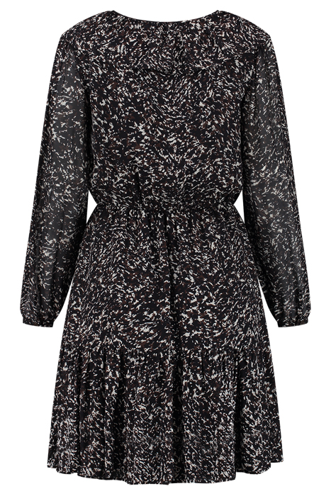 ROSIE DRESS ABSTRACT ANIMAL BLACK 2
