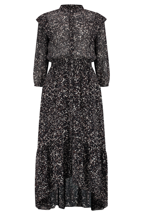 ROSIE MAXI DRESS ABSTRACT ANIMAL BLACK 1