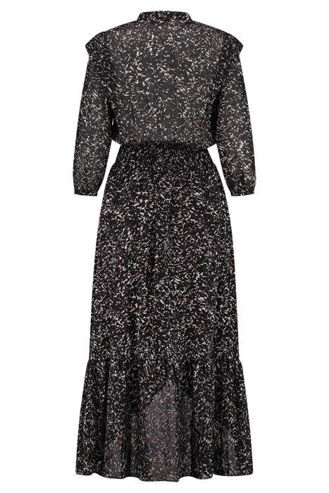 ROSIE MAXI DRESS ABSTRACT ANIMAL BLACK 2