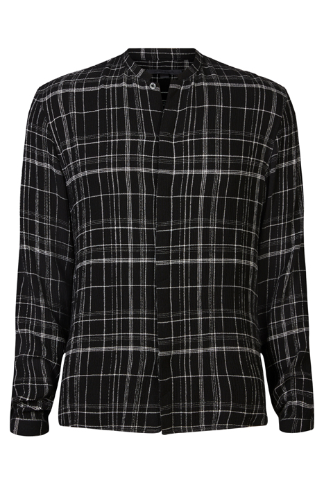 BROAD SHIRT CLASSIC FIT SHIRT WITH BAND COLLAR & S BLACK 4