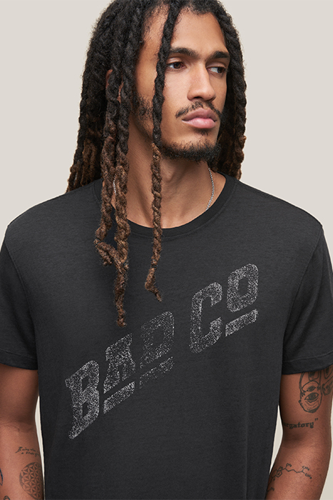 SS CREW TEE - BAD COMPANY LOGO BLACK 5