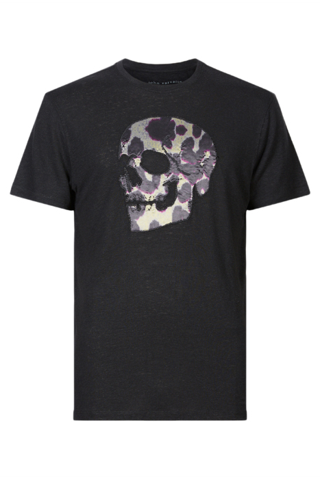 SS CREW TEE - CHEETAH SKULL BLACK 4
