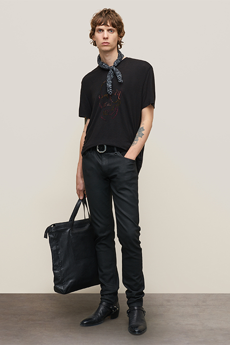 SS CREW TEE - EMBELLISHED SKULL BLACK 3