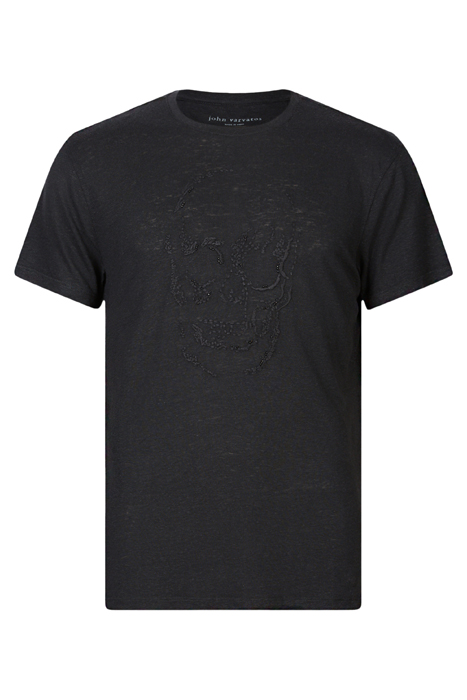 SS CREW TEE - EMBELLISHED SKULL BLACK 4