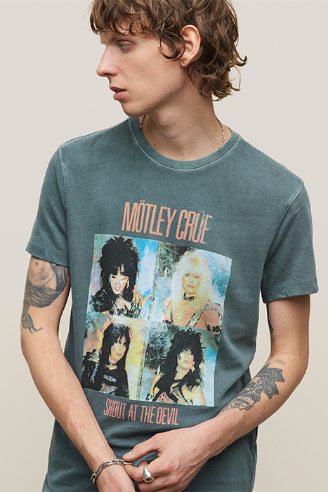 SS CREW TEE - MOTLEY CRUE SHOUT DRIED SAGE 6