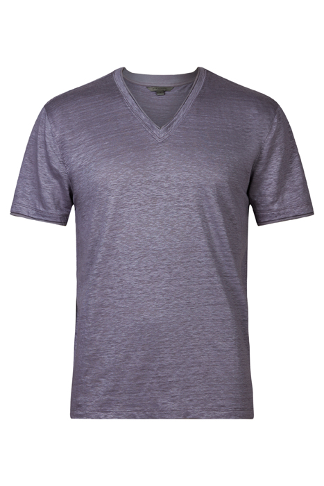 WOOSTER SLIM FIT SS LINEN V-NECK DRY LAVENDER 4