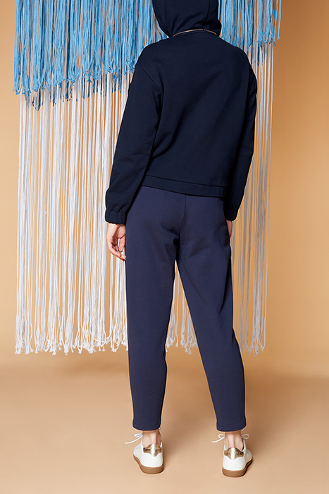 PIERA - 7/8TH SLOUCHY KNITTED TROUSERS NAVY 2