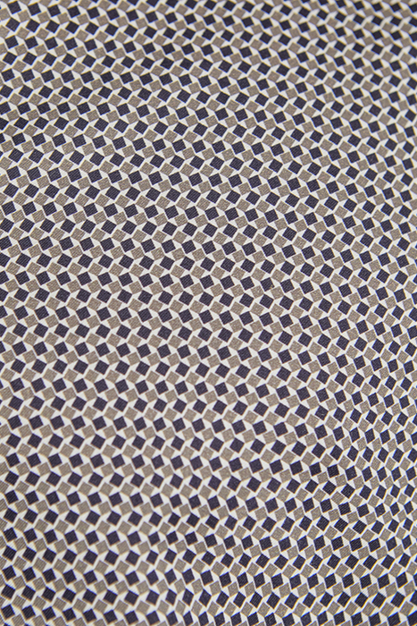 DARK CHOCOLATE GEOMETRIC PRINT SLIM SHIRT 7