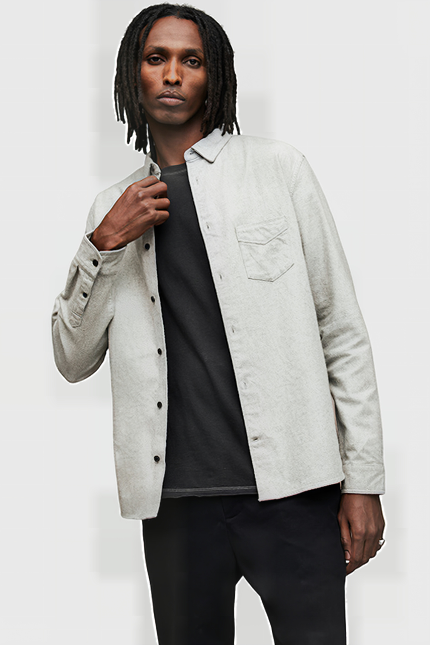 ARDEN LS SHIRT GREY MARL 1