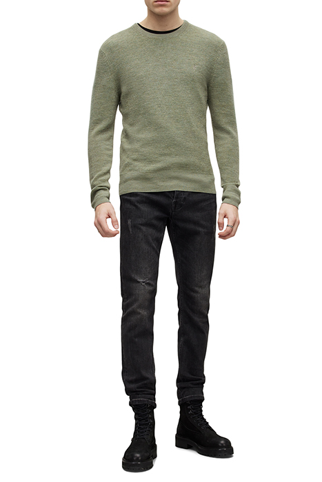 AllSaints Ivar Merino Crew Sap Green Marl Maat: XXL | Sweaters Outlet | Heren | Groen
