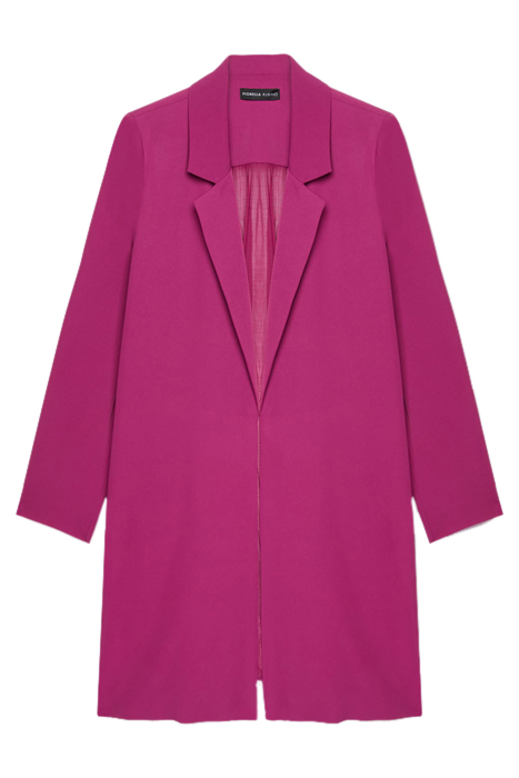 LONG DUAL-FABRIC JACKET ROSE 1