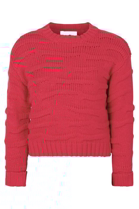 GAA - CRINKLE KNIT PULLOVER PINK 1