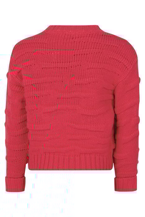 GAA - CRINKLE KNIT PULLOVER PINK 5