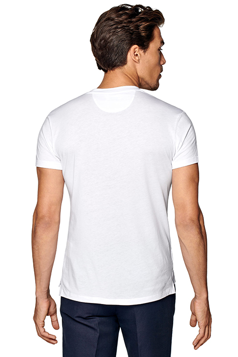 WHITE V NECK T SHIRT 2