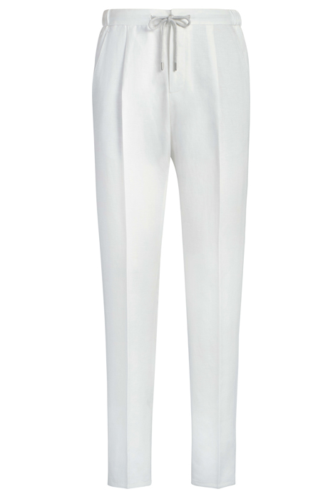OFF WHITE HERRINGBONE DRAWSTRING AMES TROUSERS 8