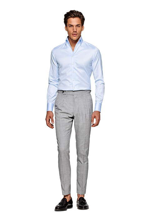 LIGHT BLUE TWILL EXTRA SLIM FIT SHIRT 2