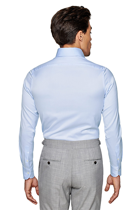 LIGHT BLUE TWILL EXTRA SLIM FIT SHIRT 4