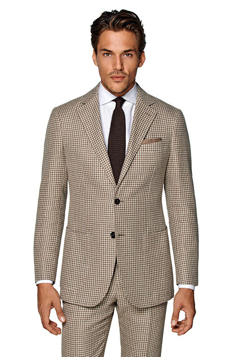 LIGHT BROWN HOUNDSTOOTH HAVANA SUIT 3